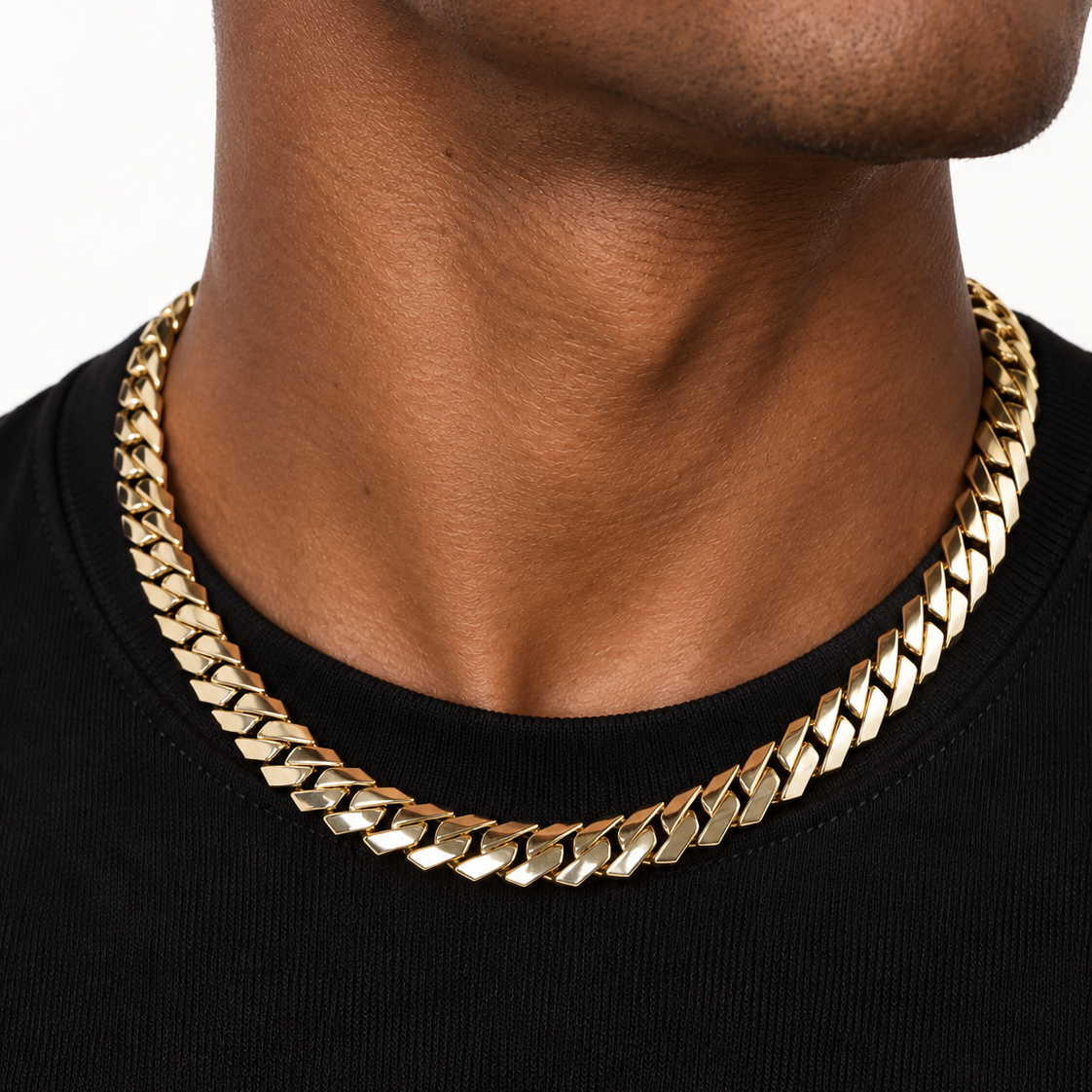 Plain Prong Cuban (Gold) 10mm