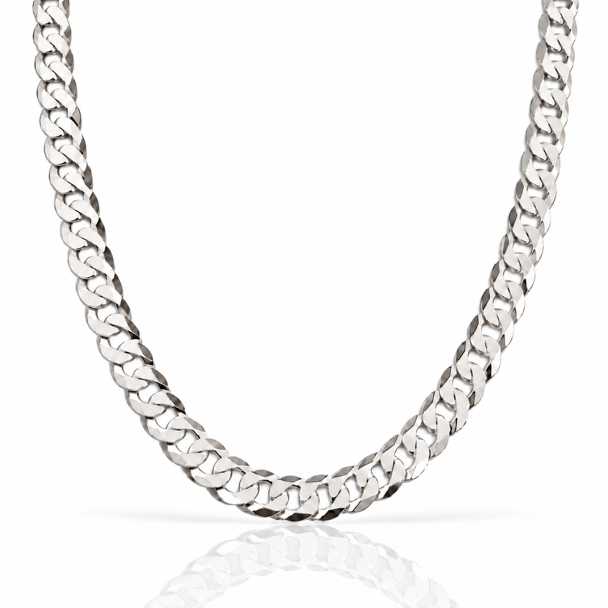 Flat Cuban (Silver) 10mm