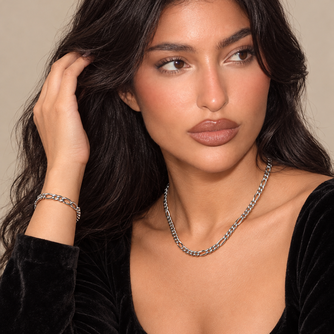 Women Figaro Chain (Silver) 6mm