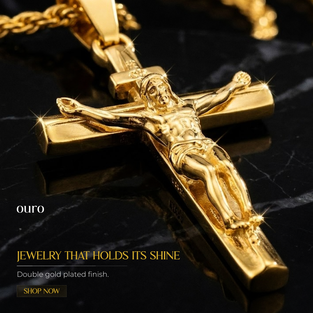 Ouro™ Vintage 14K Gold-Plated Crucifix