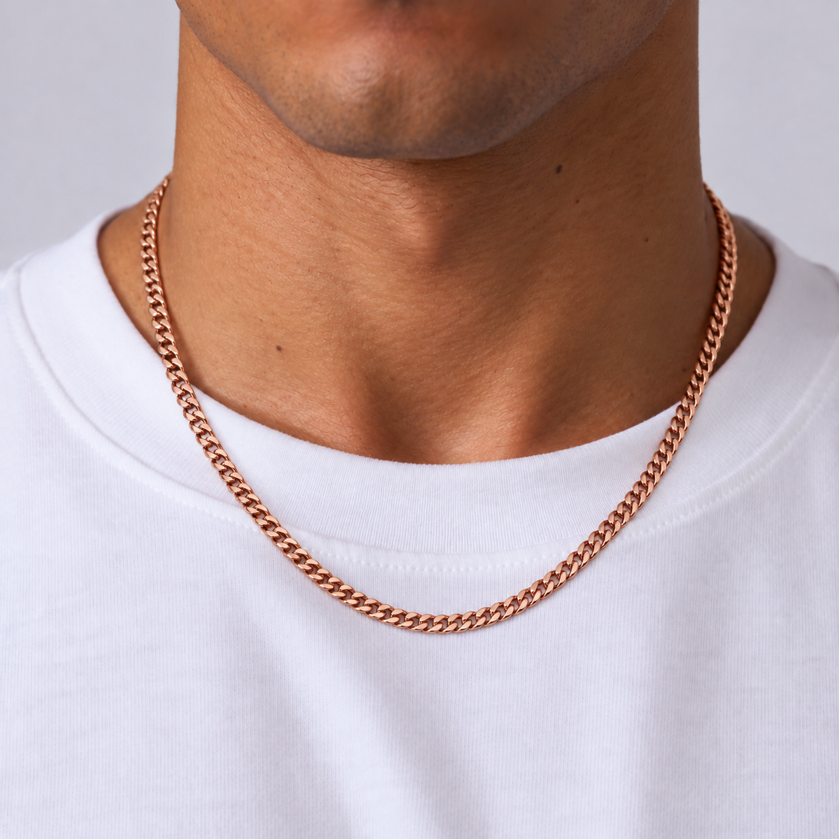 Cuban Chain (Rose Gold) 4mm