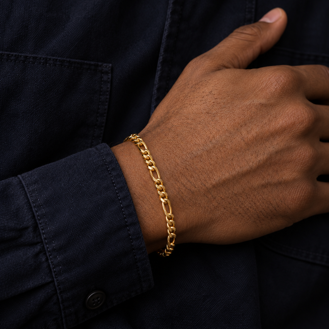 Figaro Bracelet (Gold) 5mm