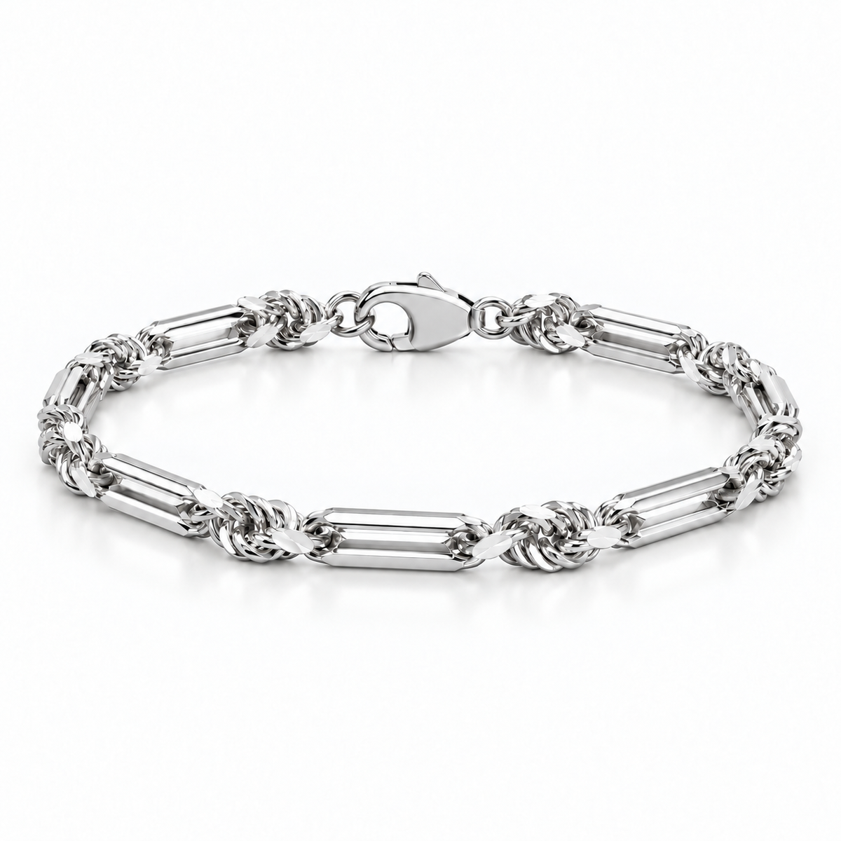 Milano-Rope Bracelet (Silver) 6mm