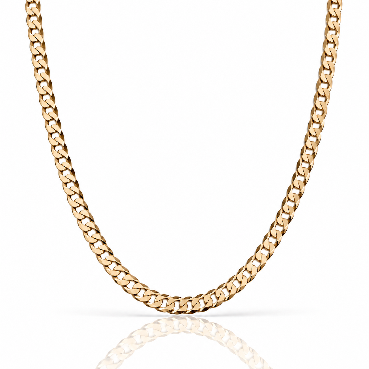Flat Cuban (Gold) 6mm