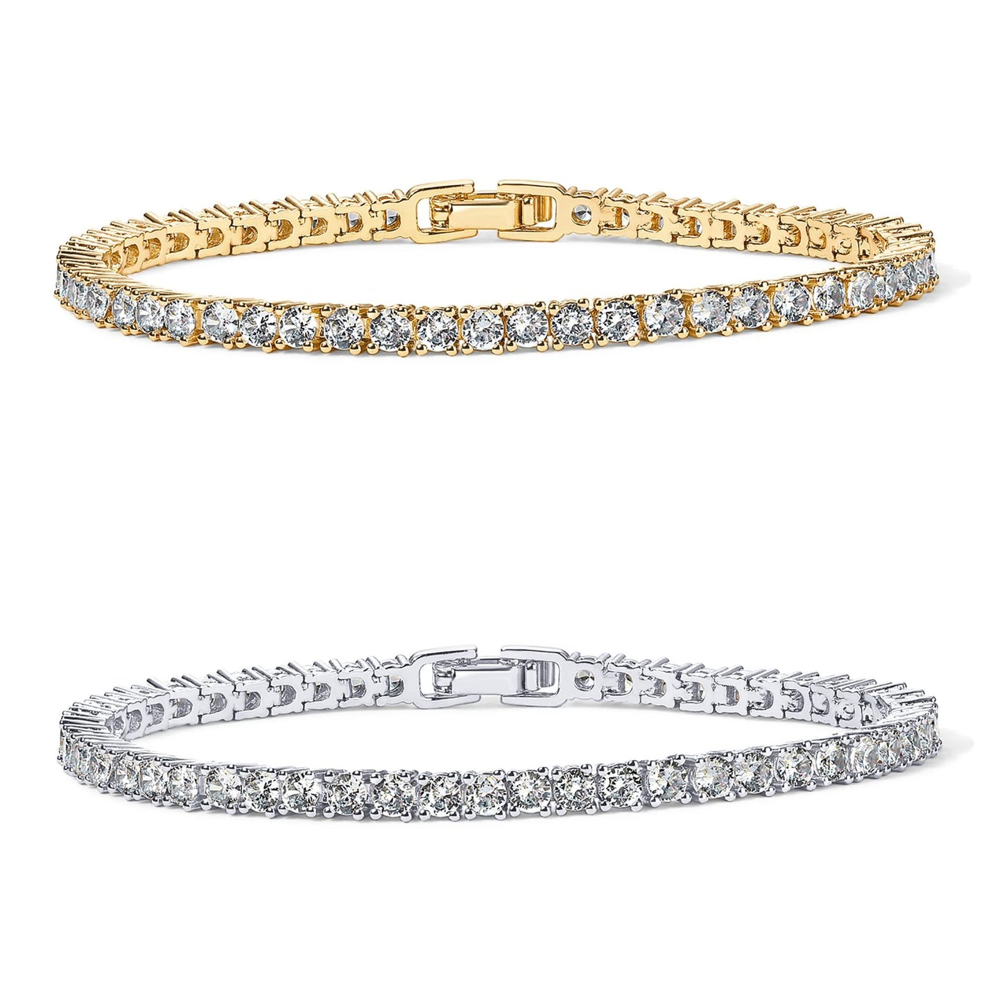 Diamond Tennis Bracelet | 14K Gold Plated