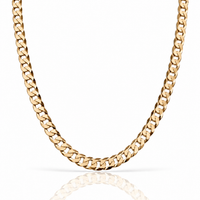 Flat Cuban (Gold) 8mm