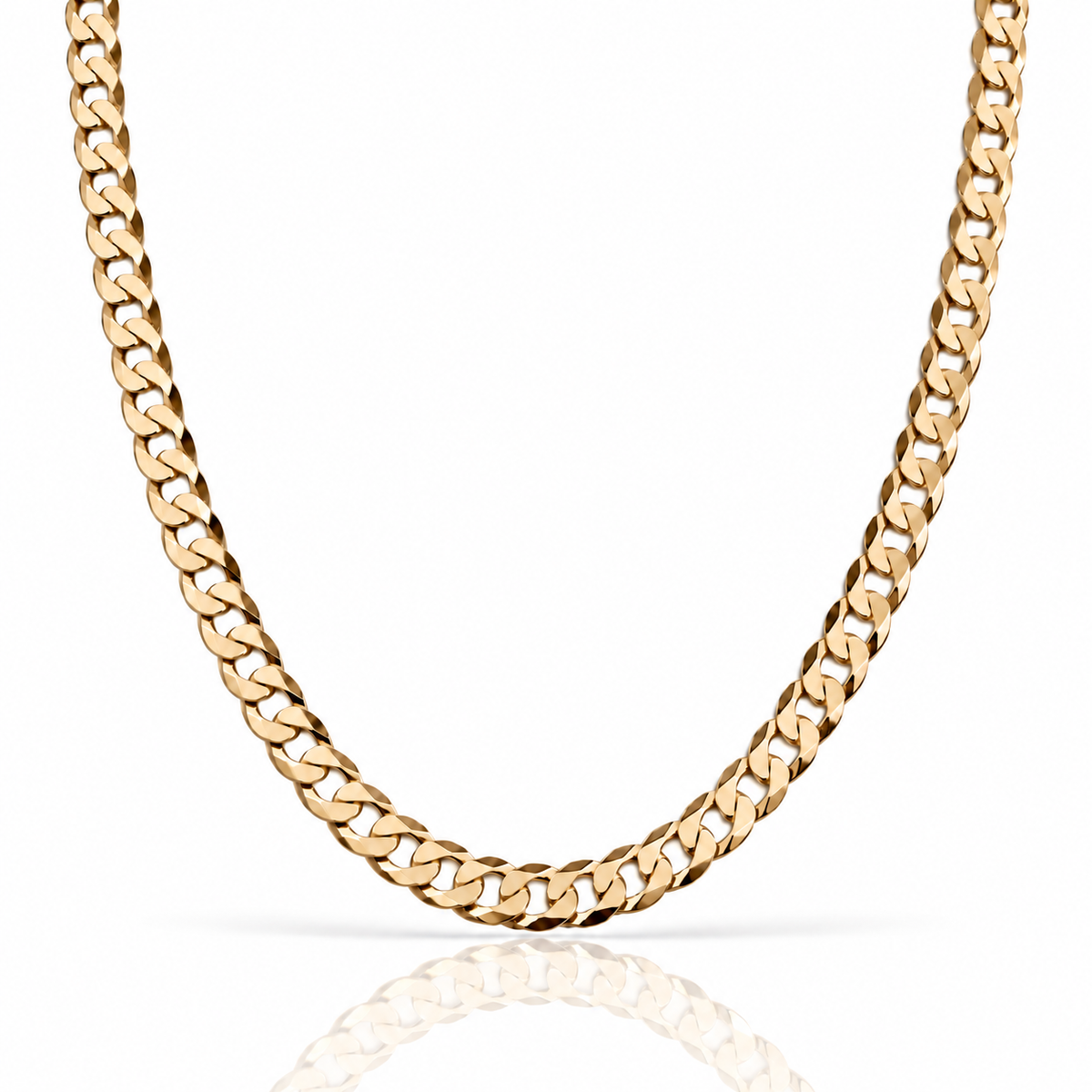 Flat Cuban (Gold) 8mm