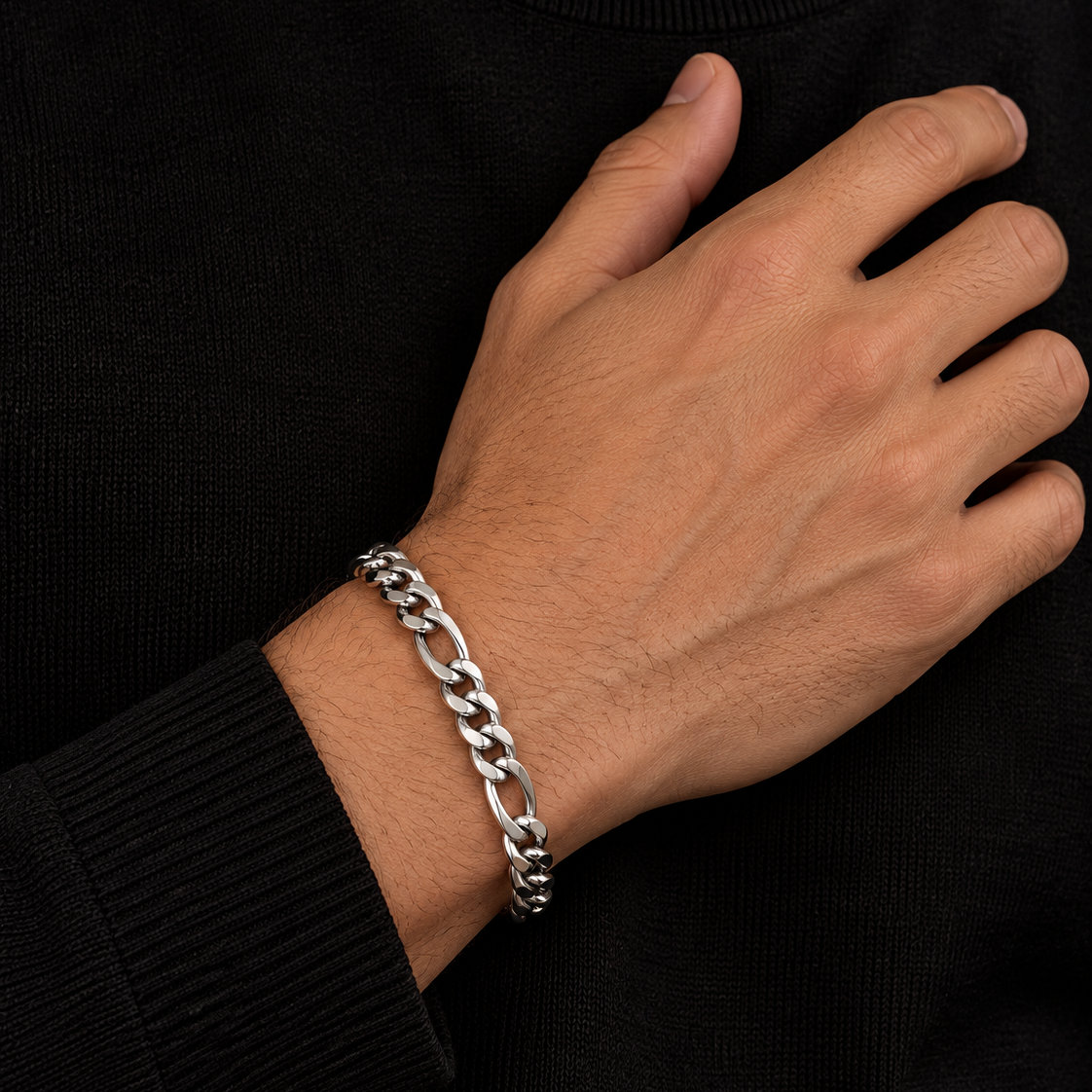 Figaro Bracelet (Silver) 8mm