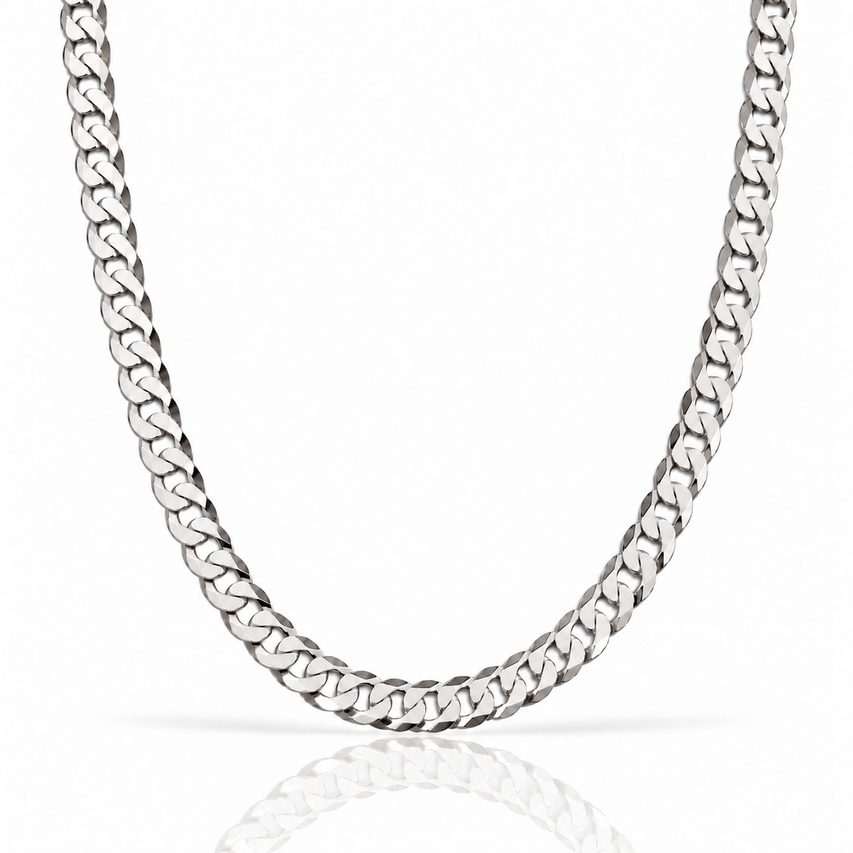 Flat Cuban (Silver) 8mm