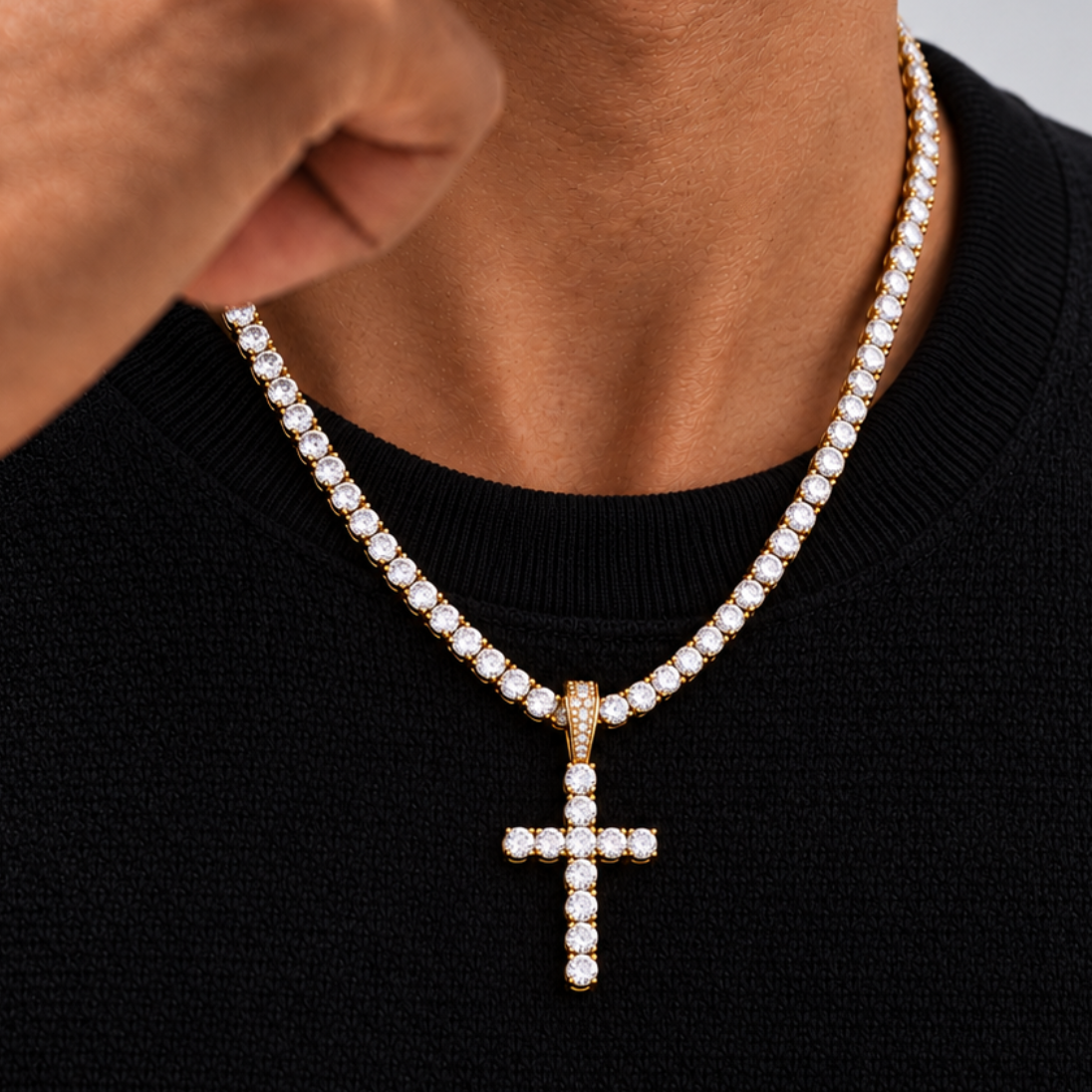 Tennis Crucifix (Gold)