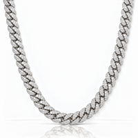 Diamond Cuban Chain (Silver) 10mm