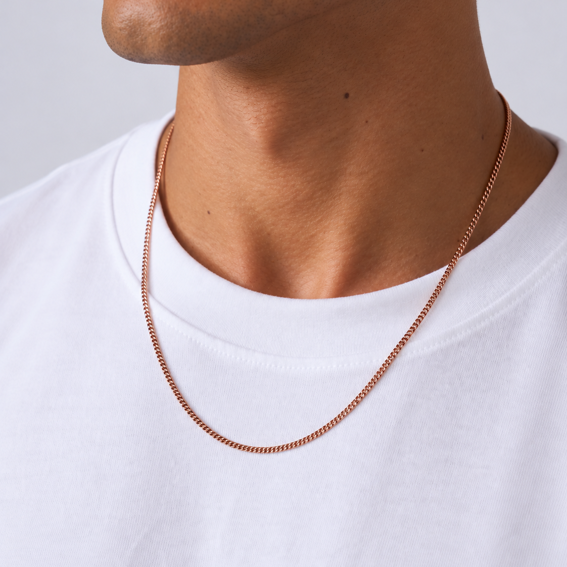 Cuban Chain (Rose Gold) 2mm