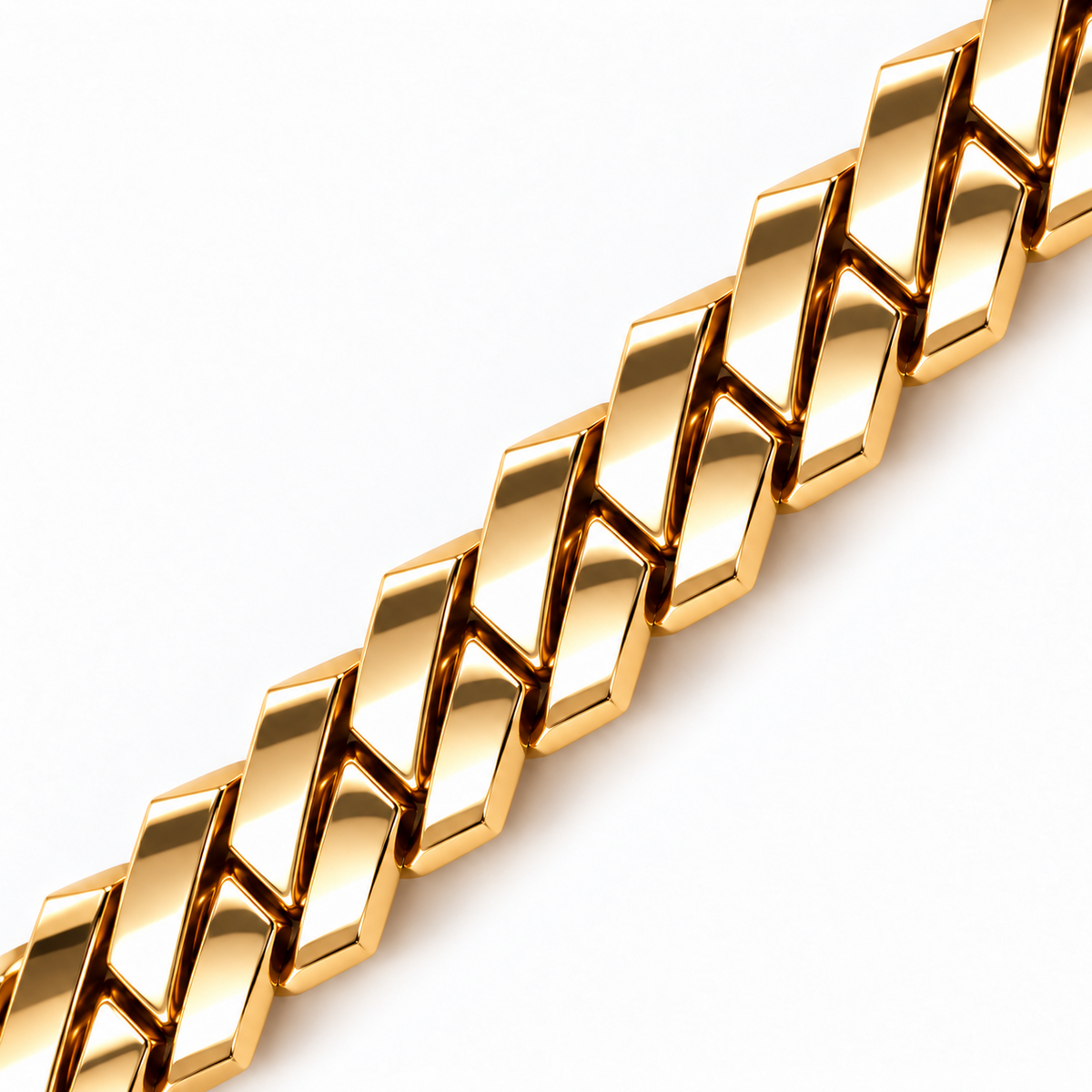 Plain Prong Cuban (Gold) 10mm
