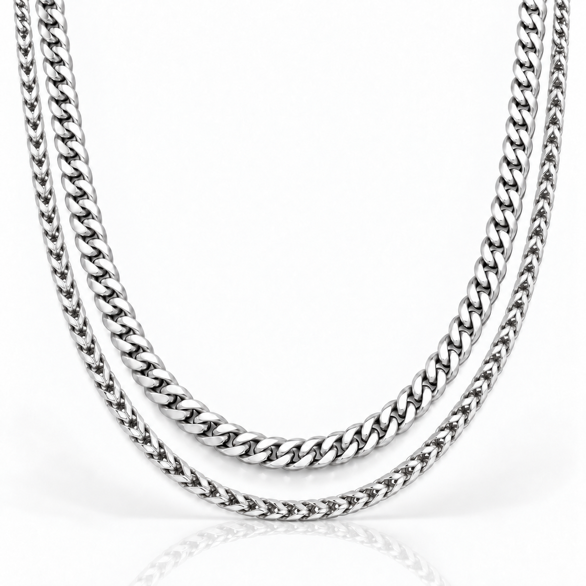 Cuban x Franco Chains (Silver)
