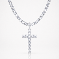 Iced Tennis Cross Chain