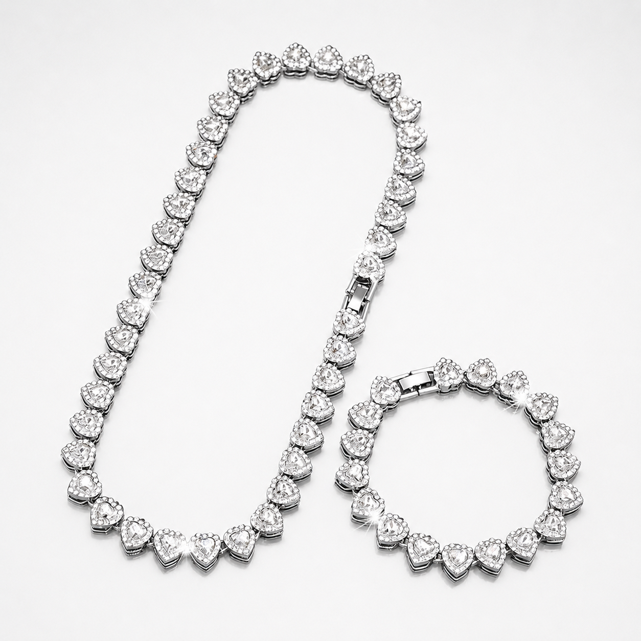 Iced Heart Shaped Cuban Set