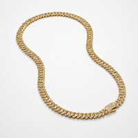PRONG LINK ICED CUBAN (GOLD) 8MM