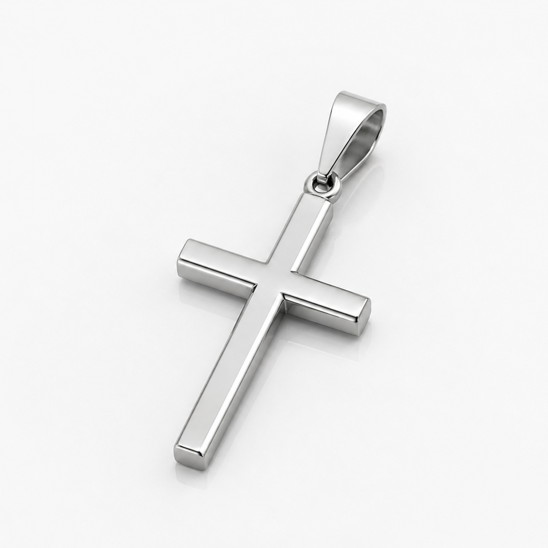 Simple Cross Pendant (Silver)