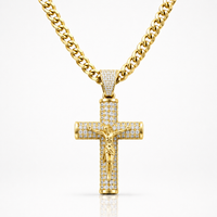 14K Gold Crucifix Chain