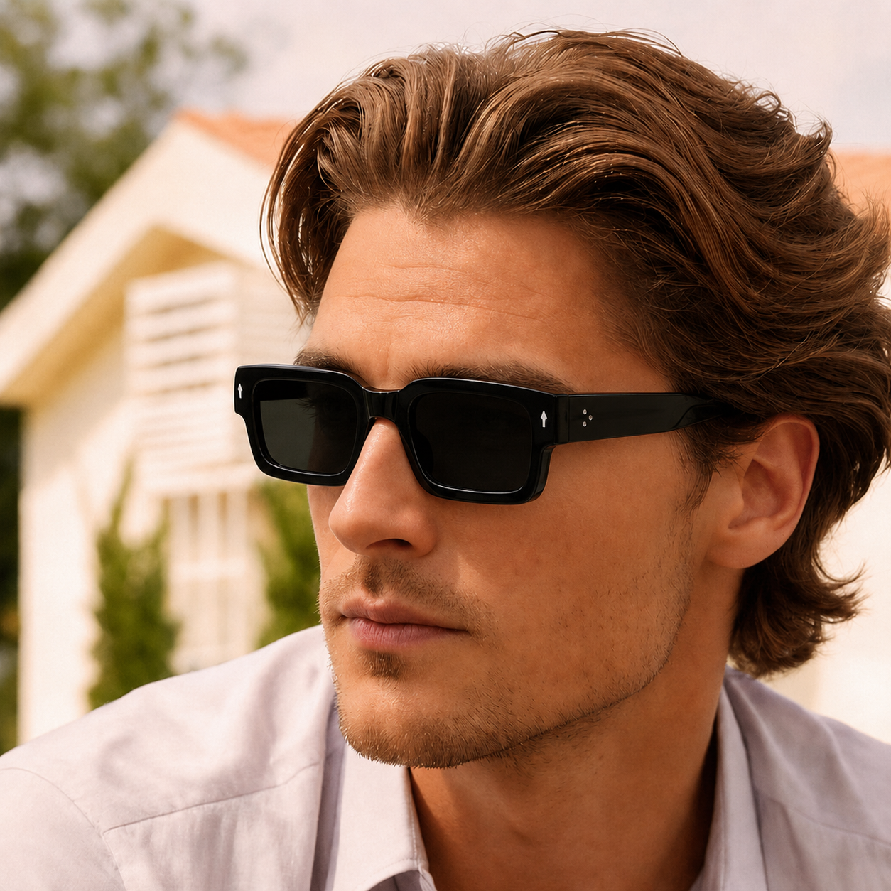 Retro Full-Rim Sunglasses