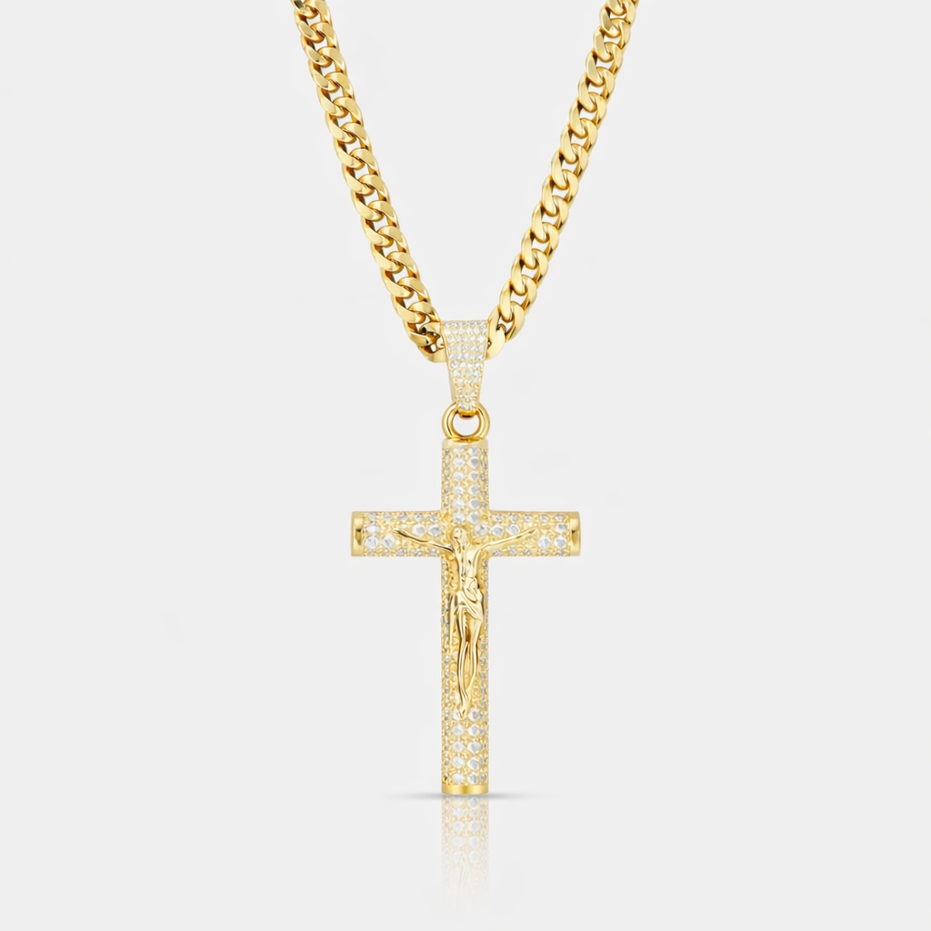Ouro™ 14k Gold Plated Crucifix Chain