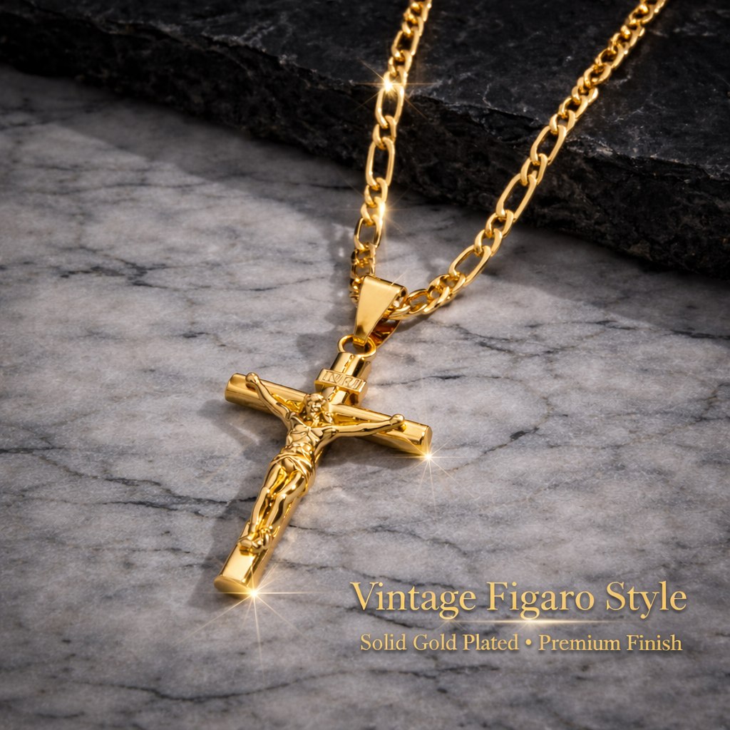 Ouro™ 14K Gold-Plated Crucifix Chain