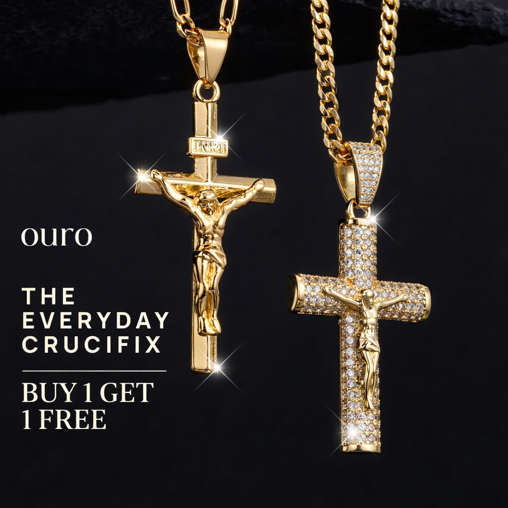 Ouro™ 14K Gold-Plated Crucifix Chain