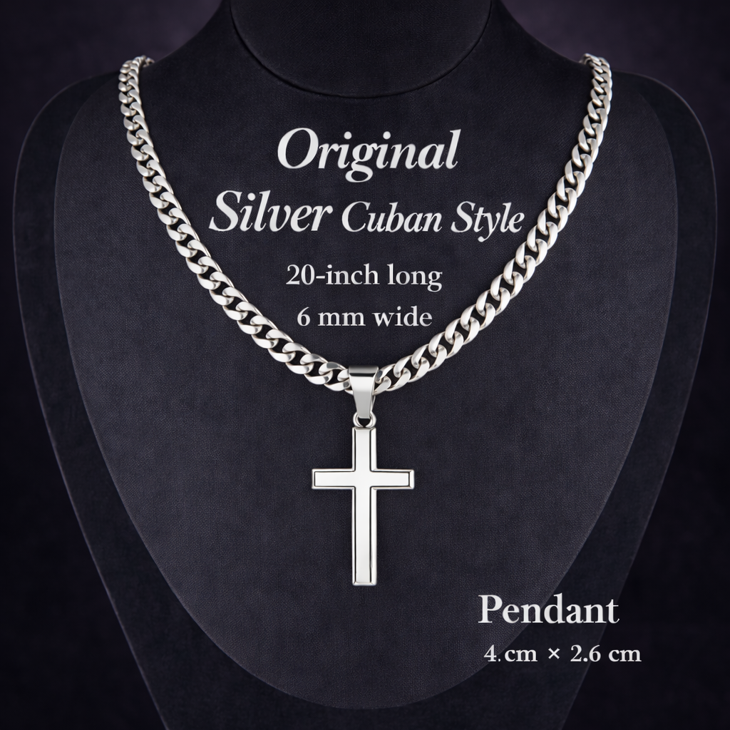 Ouro™  Stainless Steel Layered Cross