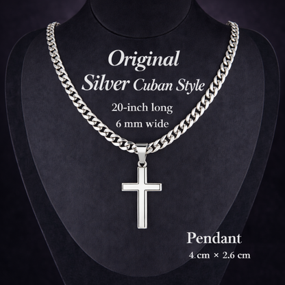 Ouro™  Stainless Steel Layered Cross