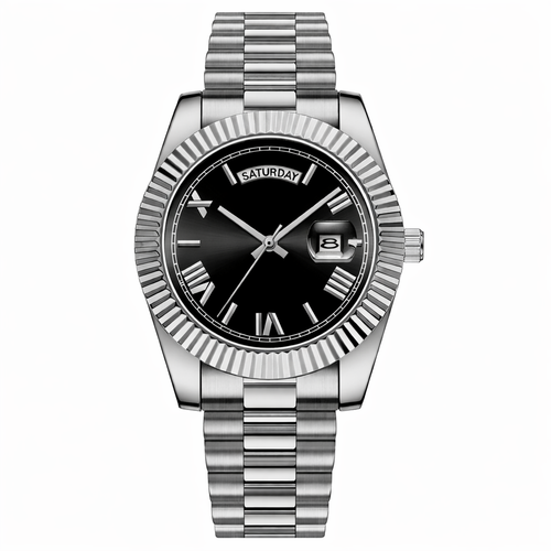 Ouro Regent Watch (Silver/Black)