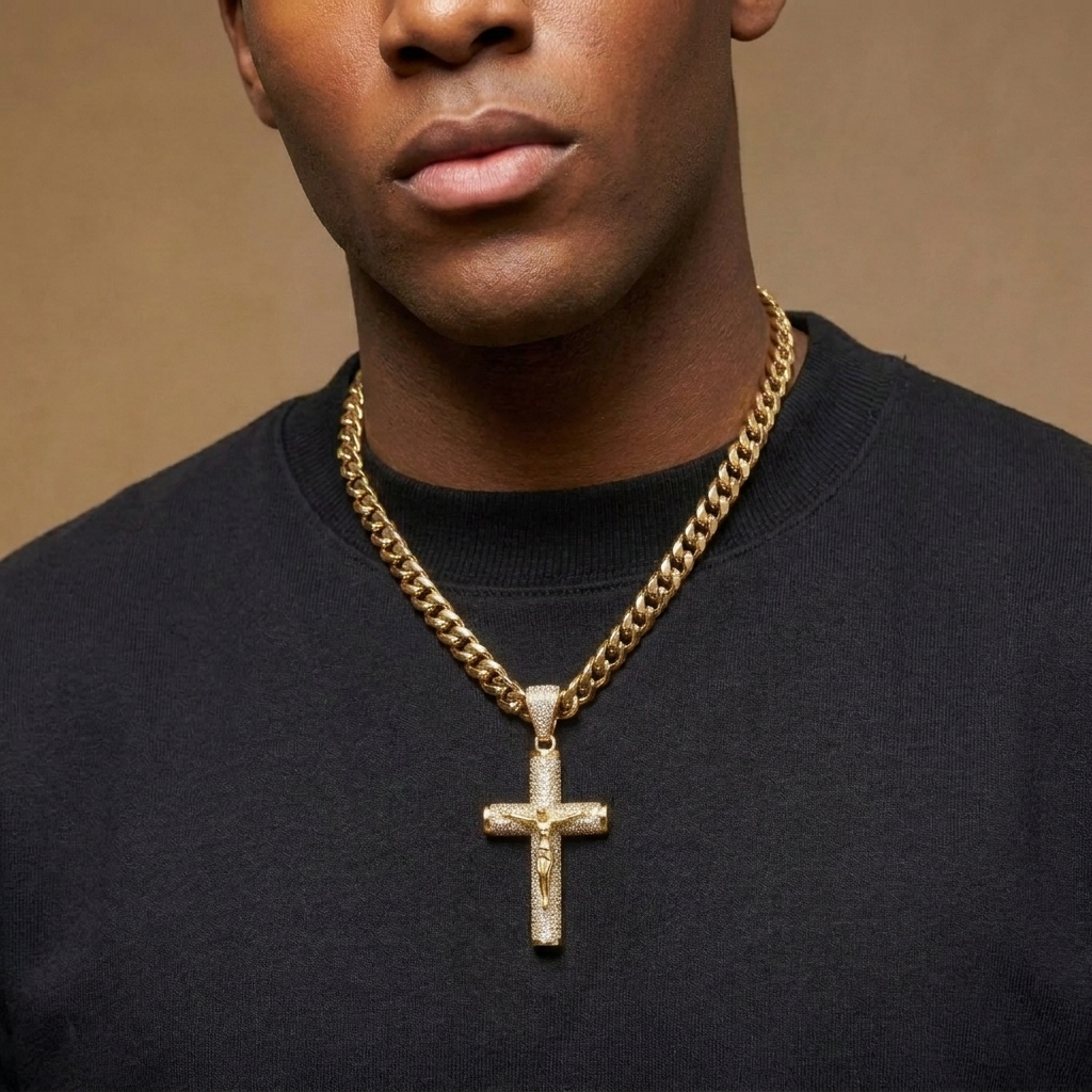 14K Crucifix Chain