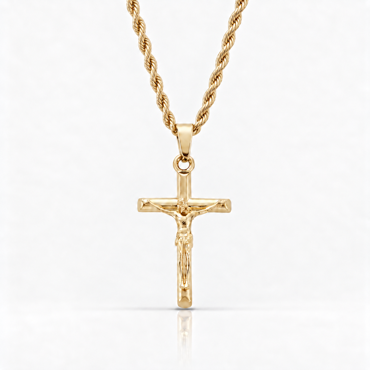 14K Gold Crucifix Chain
