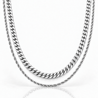Cuban x Rope Chains (Silver)