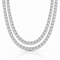 Tennis Chain Stack (Silver)