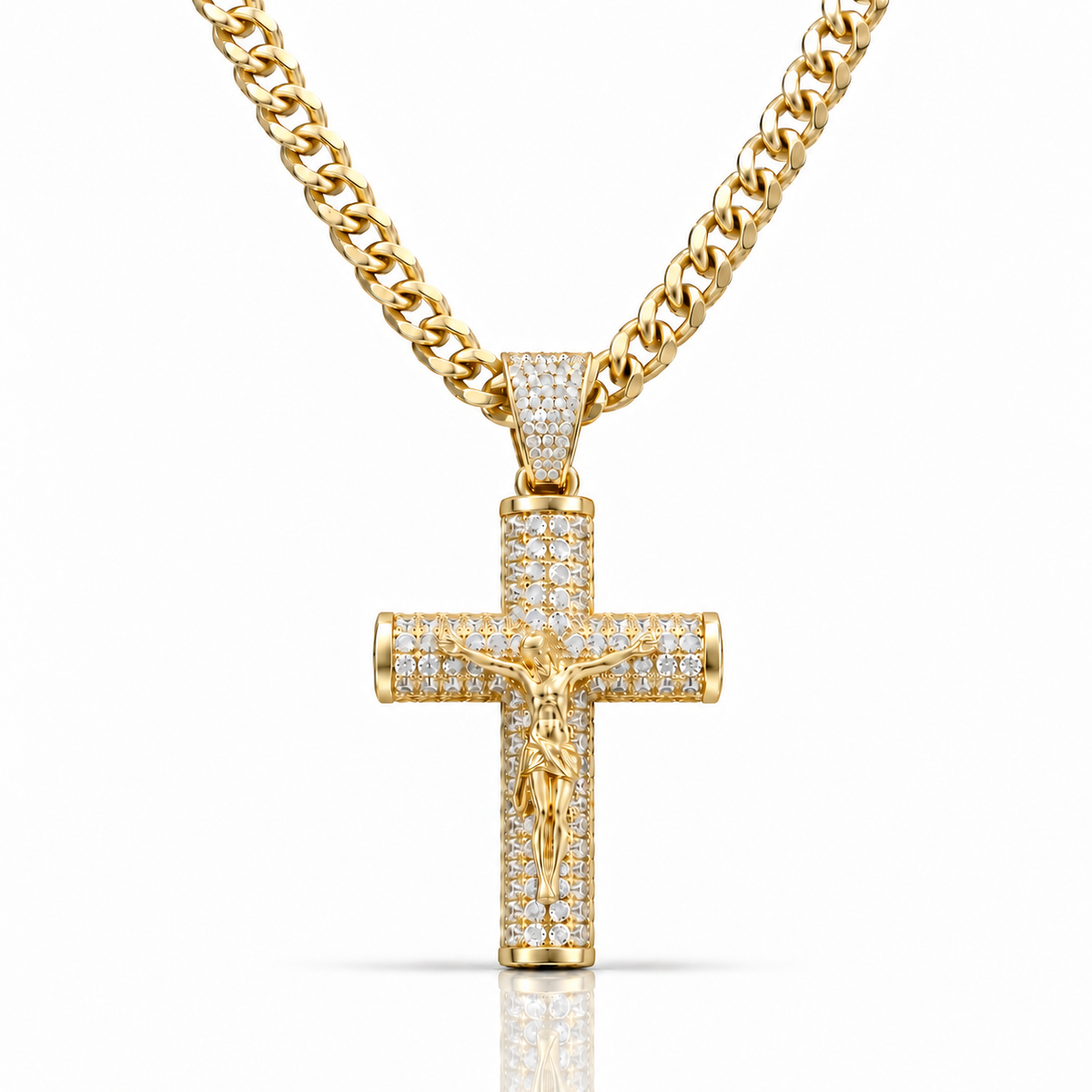 14K Gold Crucifix Chain
