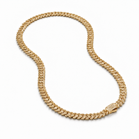 PRONG LINK ICED CUBAN (GOLD) 8MM