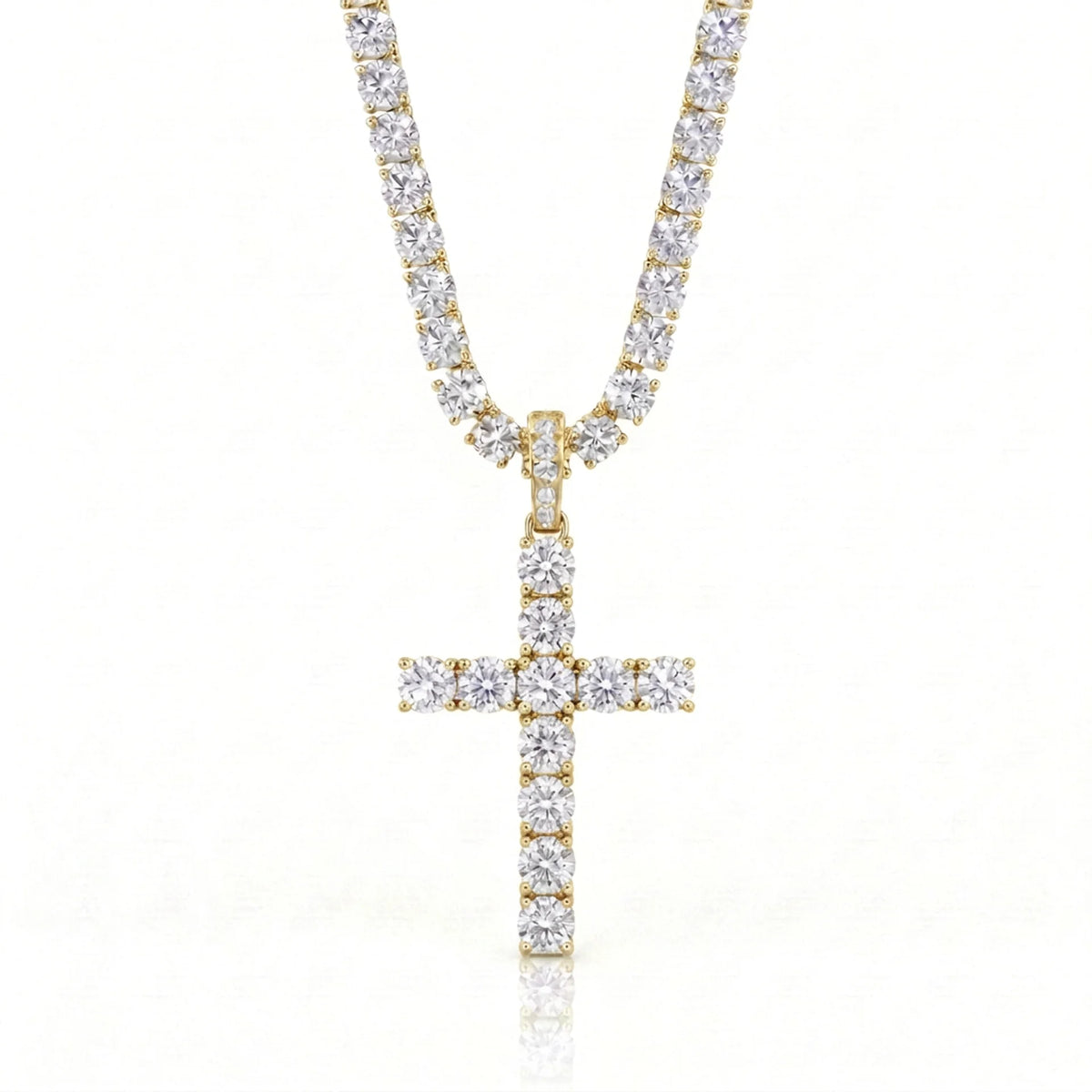 Iced Tennis Cross Chain
