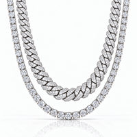 Iced Chain Stack (Silver)