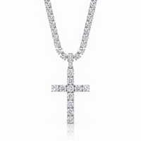 Iced Tennis Cross Chain
