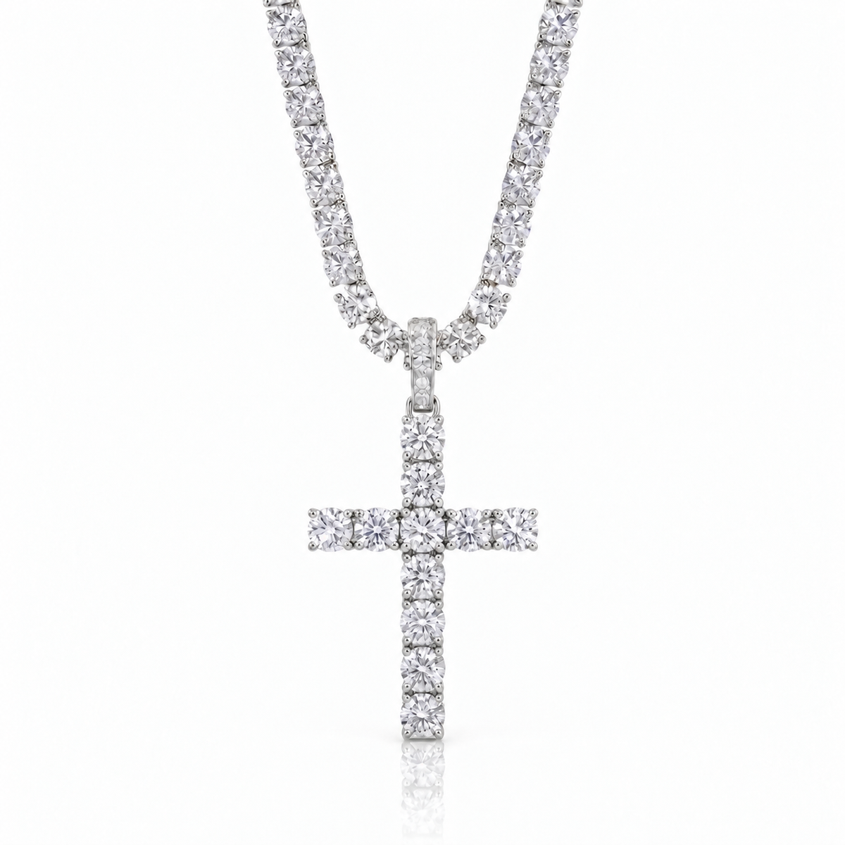 Iced Tennis Cross Chain