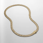 PRONG LINK ICED CUBAN (GOLD) 8MM