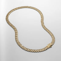 PRONG LINK ICED CUBAN (GOLD) 8MM