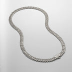 PRONG LINK ICED CUBAN (SILVER) 8MM
