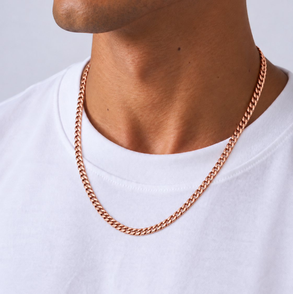 Cuban Chain (Rose Gold) 4mm