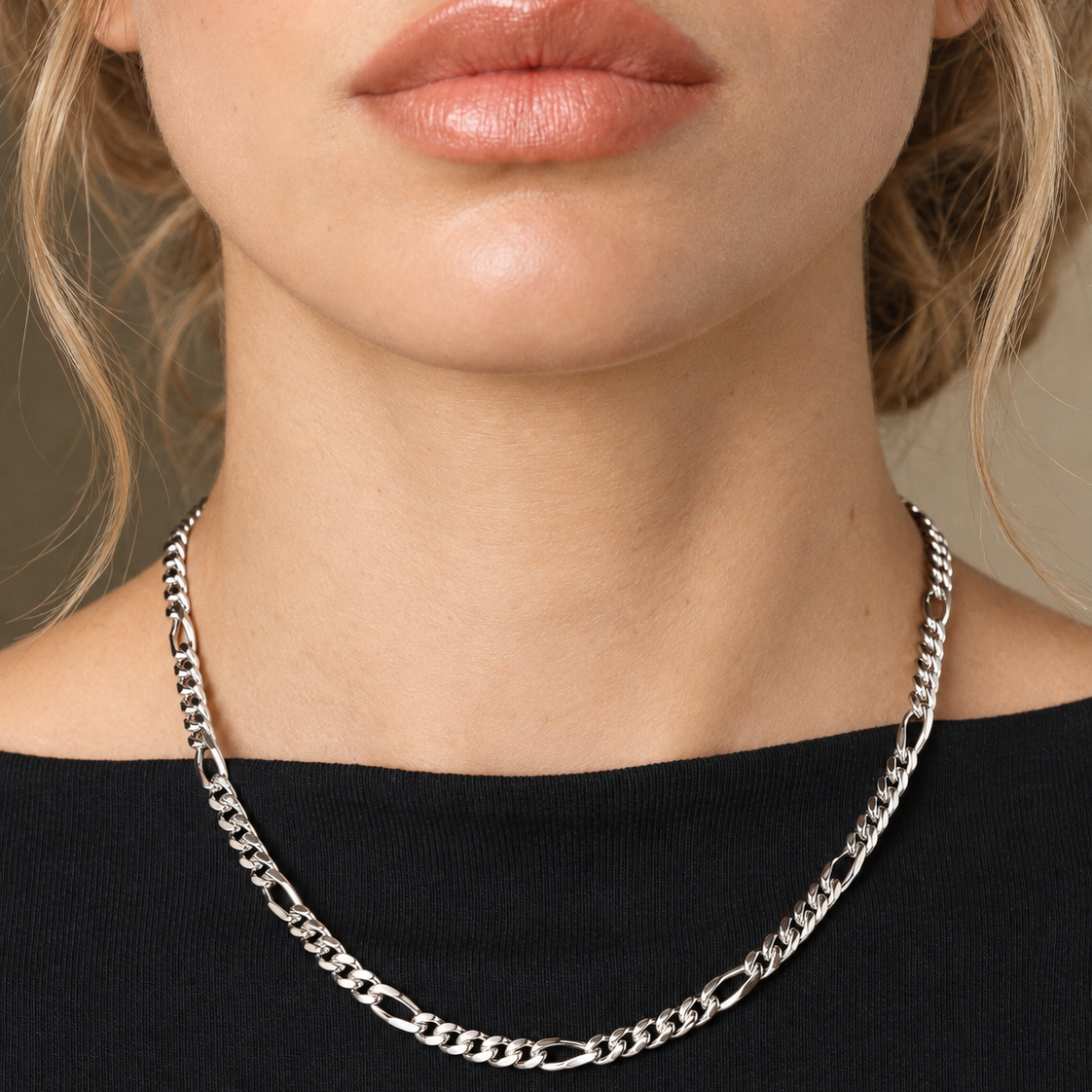 Women Figaro Chain (Silver) 6mm