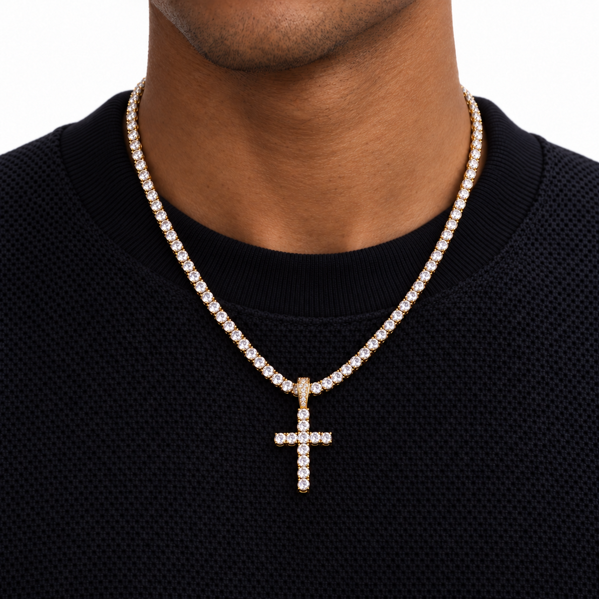 Tennis Crucifix (Gold)