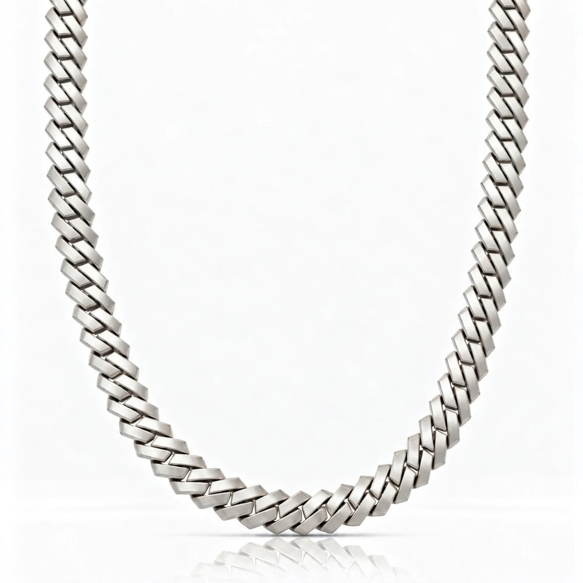 Plain Prong Cuban (Silver) 10mm