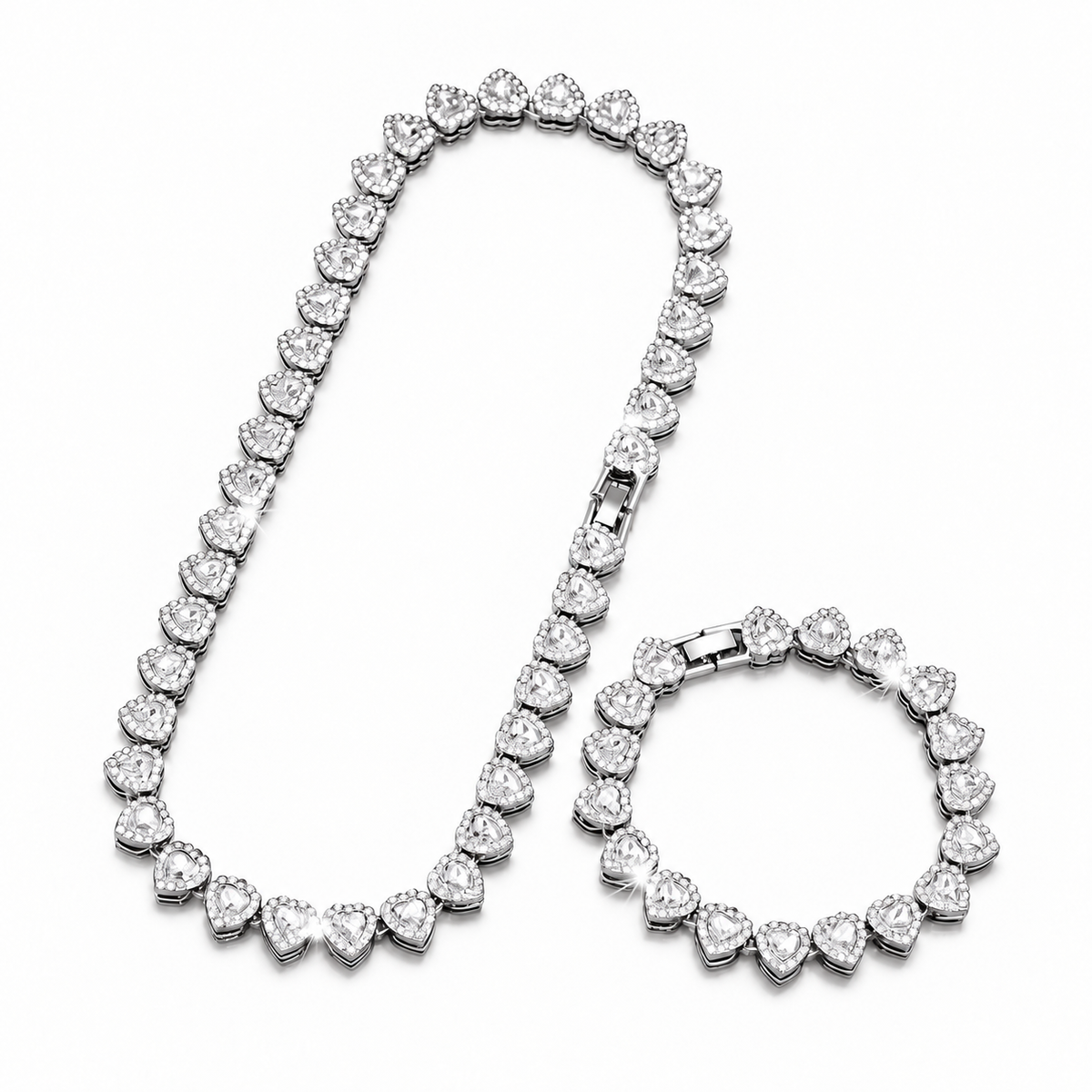 Iced Heart Shaped Cuban Set