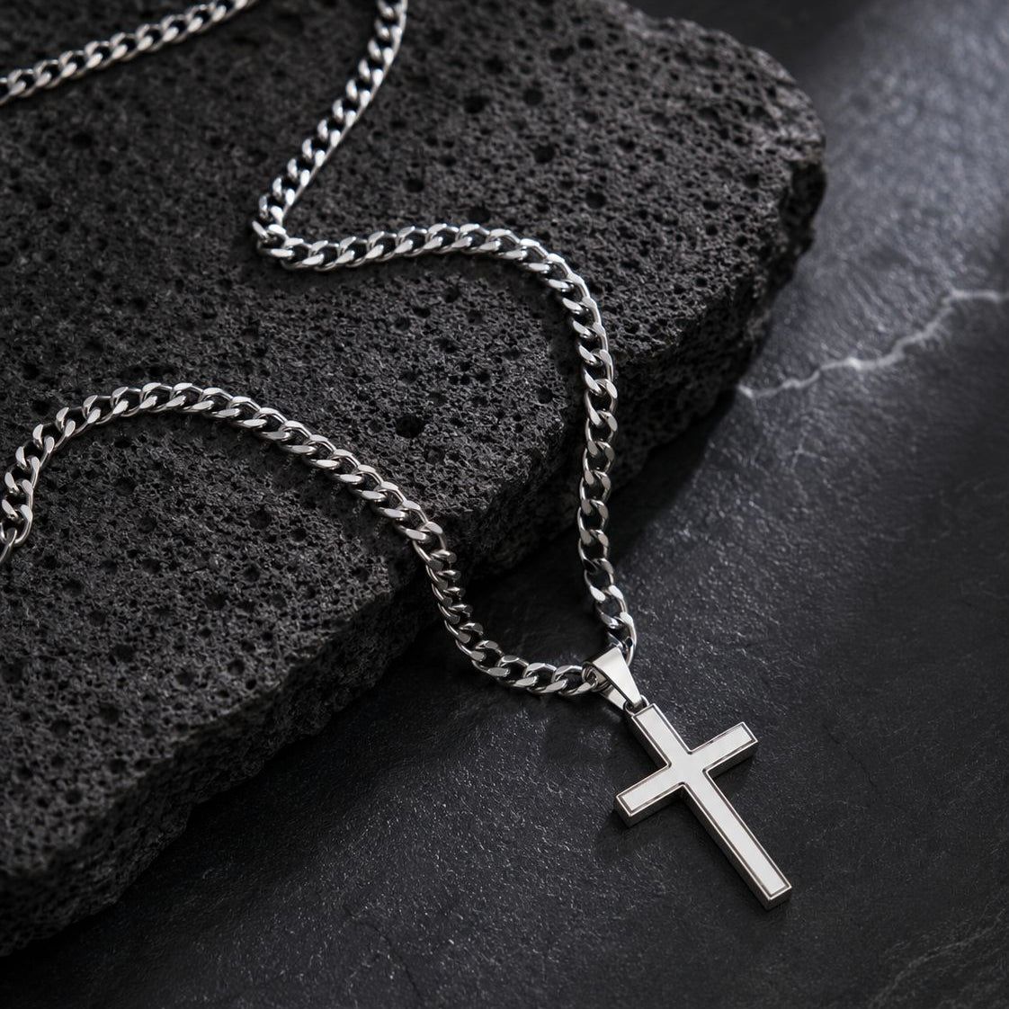 Silver Cross Chain