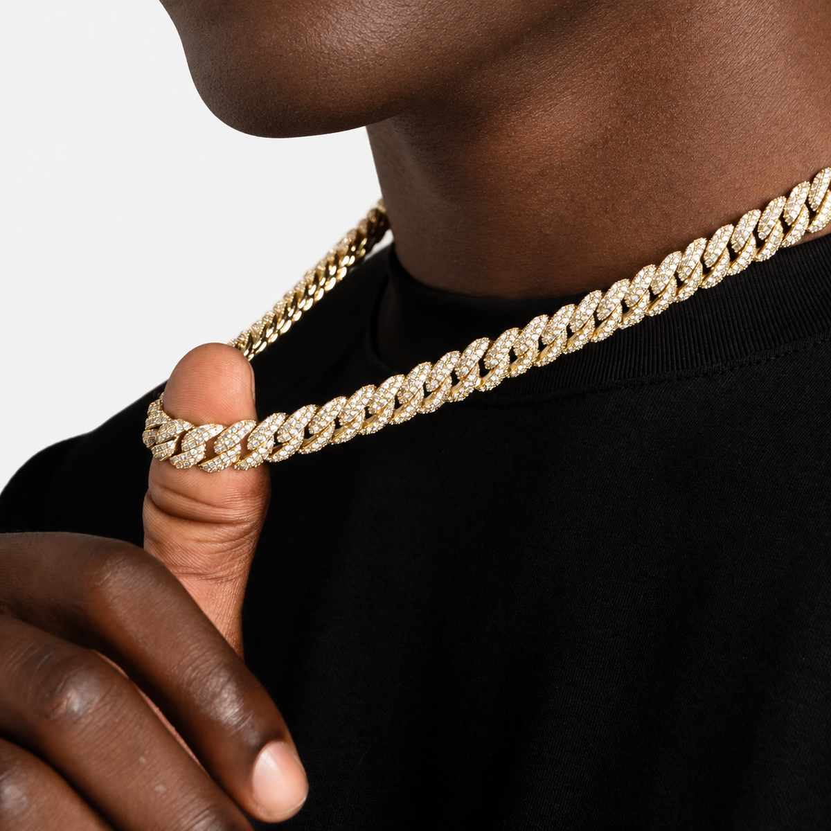 Diamond Cuban Chain (Gold) 10mm